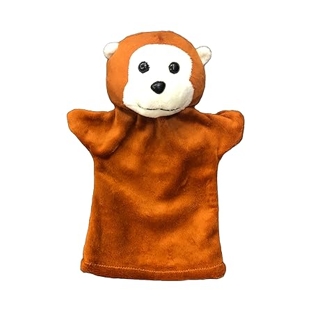 Animal Hand Puppet for Kids - Role Play, Pretend Play, Educational Toys (Brown - Monkey)
