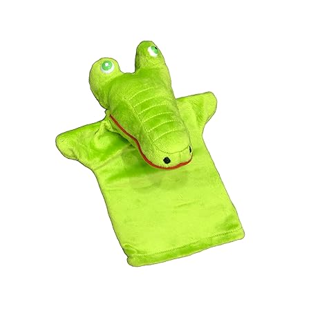 Animal Hand Puppet for Kids - Role Play, Pretend Play, Educational Toys (Green - Crocodile)