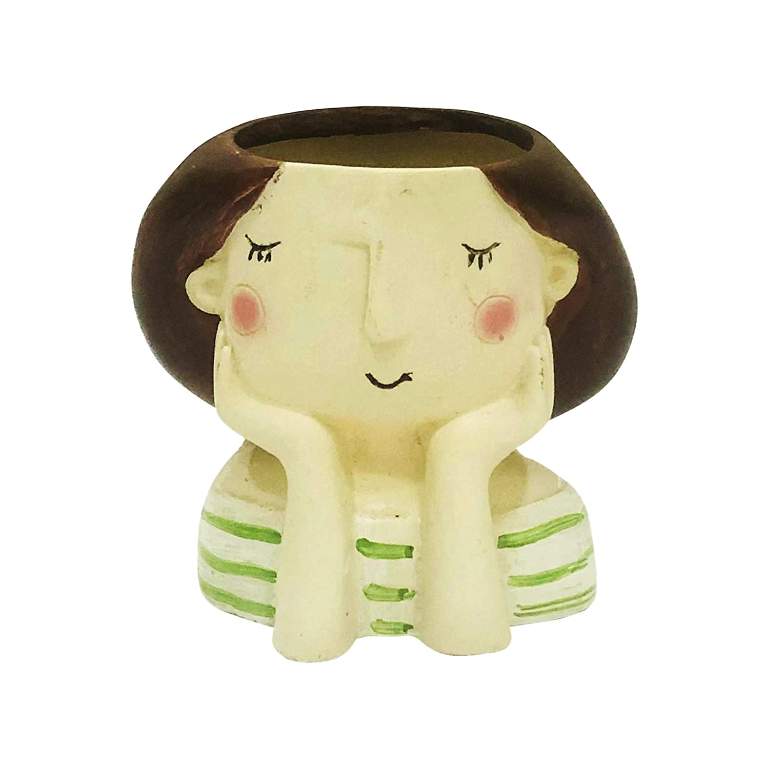 Mini Cute Girl Decorative Succulent Planter Pot for Home Decor,Garden Decor,Office Decor 