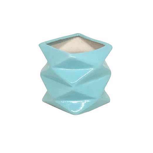  Ceramic Pots Ceramic Planters for Indoor Plants/Planters,Home Decor,Garden Decor, Decorative Succulents Pot (Size : 4 Inches.) (Light Blue)