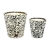 Ceramic Planter Pot Indoor Ourdoor Plants,Home and Garden Decor, Decorative Succulents Pot (Size : 4.5,6 Inches) (Brown)