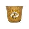  Glossy Ceramic Pots Ceramic Planters for Indoor Plants/Planters,Home Decor,Garden Decor, Decorative Succulents Pot (L:14 Cms; W:14 Cms; H:12.5 Cms.) (Brown)