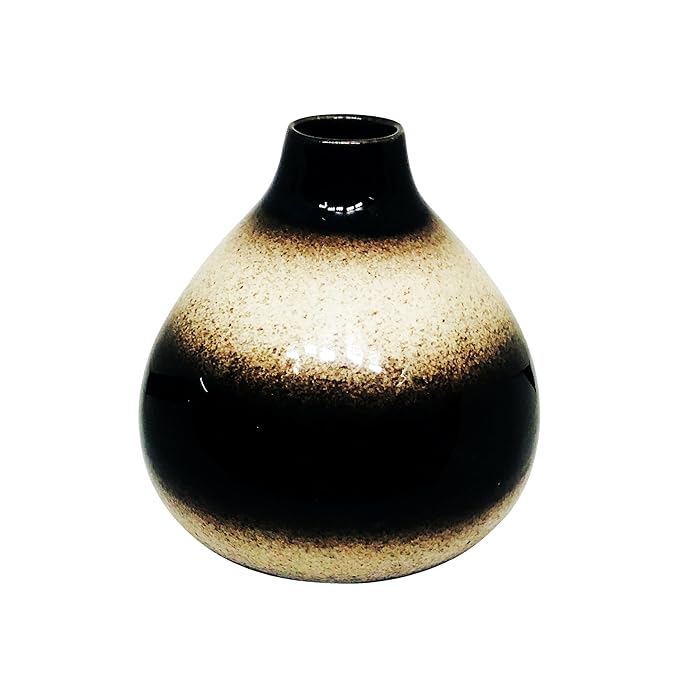 Glazed Ceramic Flower Vase, Decorative Pots Flower Vases for Home Décor, Office & Living Room Decor (Size: 7 Inches.)