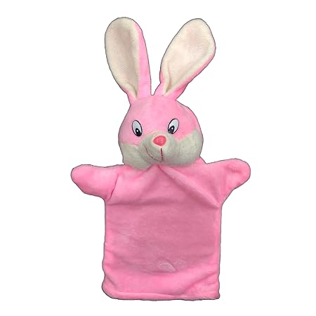 Animal Hand Puppet for Kids - Role Play, Pretend Play, Educational Toys (Pnk-Rabbit)